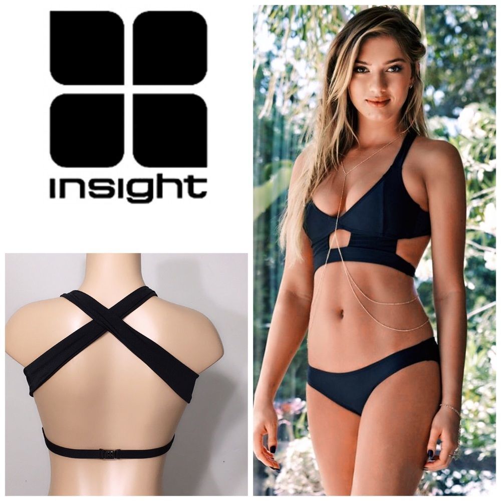 New. Insight bondage cross back bikini top. Medium
